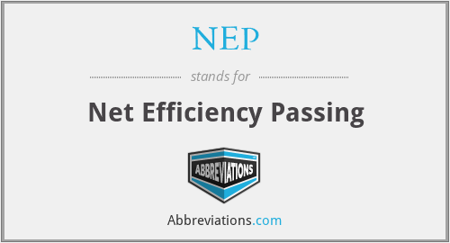 NEP - Net Efficiency Passing