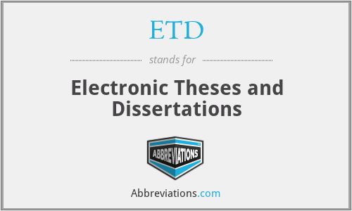 ETD - Electronic Theses and Dissertations