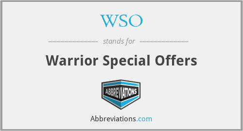 WSO - Warrior Special Offers