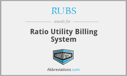 RUBS - Ratio Utility Billing System