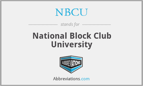 NBCU - National Block Club University