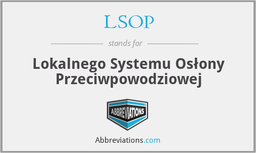 LSOP - Lokalnego Systemu Osłony Przeciwpowodziowej