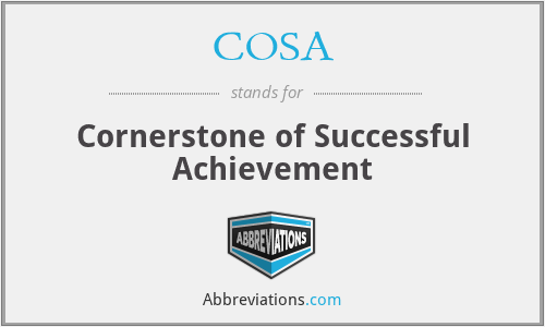 COSA - Cornerstone of Successful Achievement