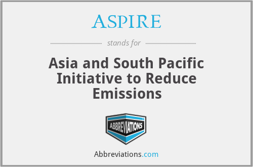 ASPIRE - Asia and South Pacific Initiative to Reduce Emissions