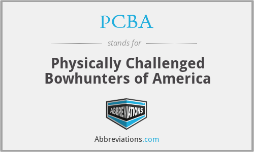 PCBA - Physically Challenged Bowhunters of America