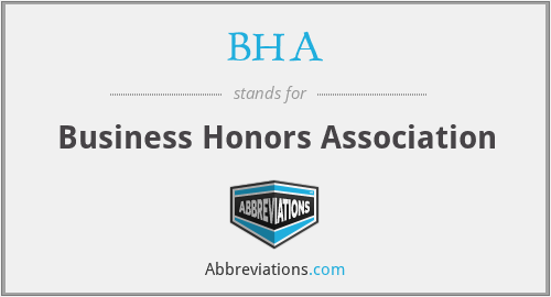 BHA - Business Honors Association