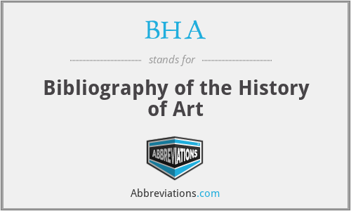 BHA - Bibliography of the History of Art