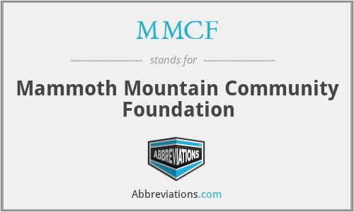 MMCF - Mammoth Mountain Community Foundation
