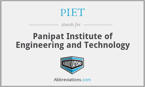 PIET - Panipat Institute of Engineering and Technology