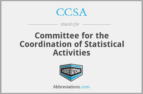 CCSA - Committee for the Coordination of Statistical Activities