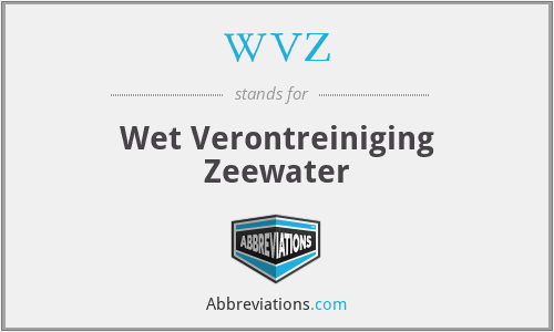 WVZ - Wet Verontreiniging Zeewater