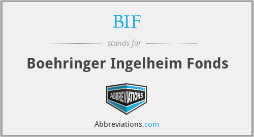BIF - Boehringer Ingelheim Fonds