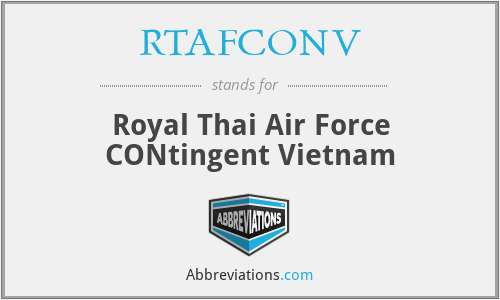 RTAFCONV - Royal Thai Air Force CONtingent Vietnam