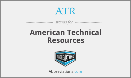 ATR - American Technical Resources