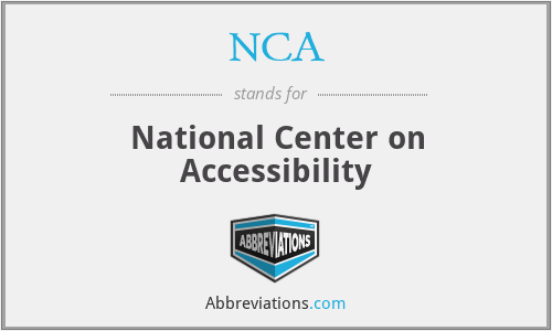 NCA - National Center on Accessibility