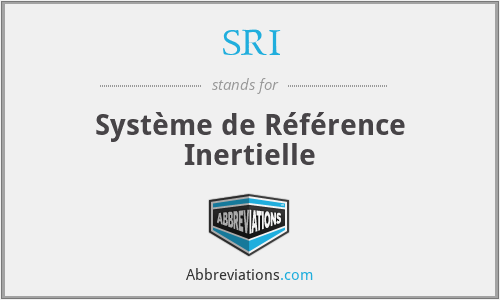 SRI - Système de Référence Inertielle