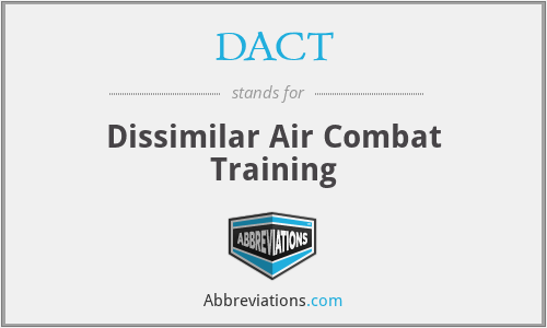 DACT - Dissimilar Air Combat Training
