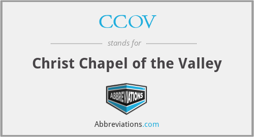 CCOV - Christ Chapel of the Valley