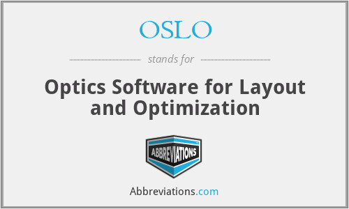 OSLO - Optics Software for Layout and Optimization