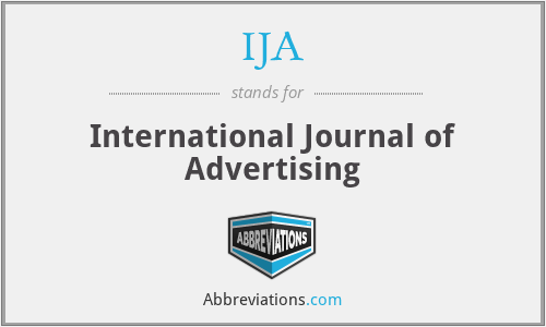 IJA - International Journal of Advertising