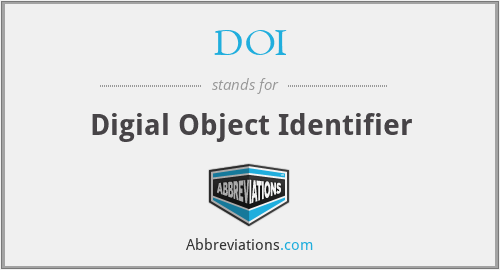 DOI - Digial Object Identifier
