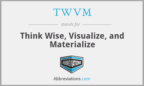 TWVM - Think Wise, Visualize, and Materialize