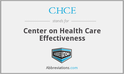 CHCE - Center on Health Care Effectiveness