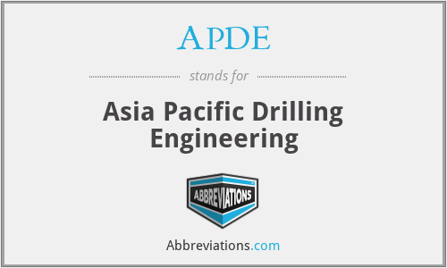 APDE - Asia Pacific Drilling Engineering