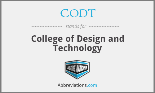 CODT - College of Design and Technology