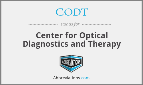 CODT - Center for Optical Diagnostics and Therapy