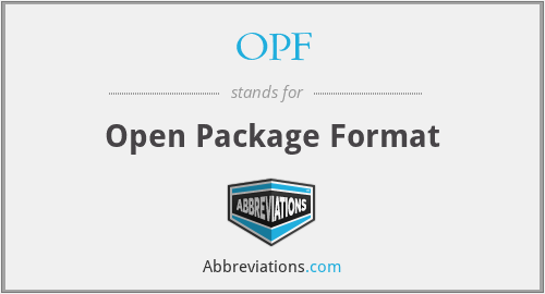OPF - Open Package Format