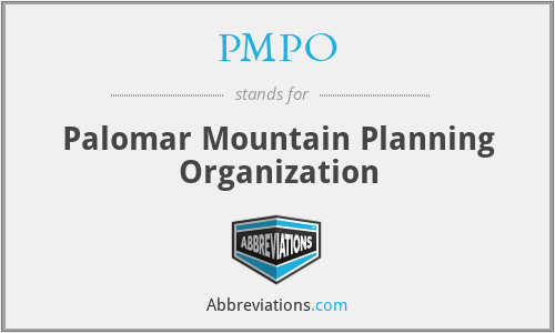 PMPO - Palomar Mountain Planning Organization