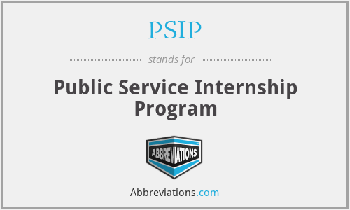 PSIP - Public Service Internship Program