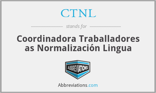 CTNL - Coordinadora Traballadores as Normalización Lingua