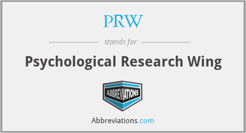PRW - Psychological Research Wing