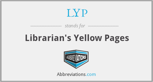 LYP - Librarian's Yellow Pages