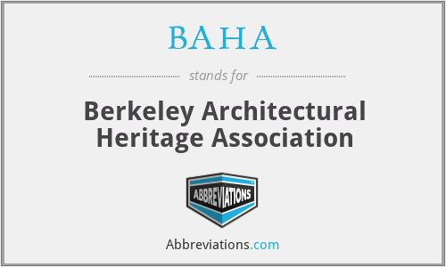 BAHA - Berkeley Architectural Heritage Association
