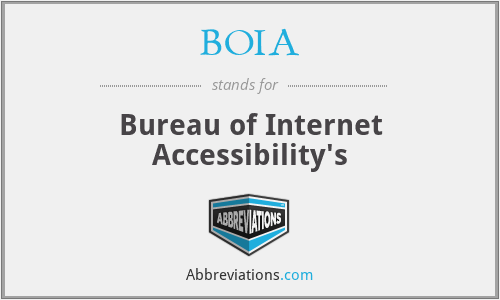 BOIA - Bureau of Internet Accessibility's