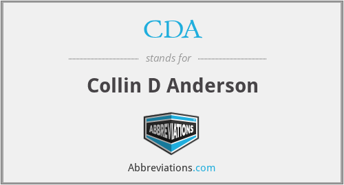 CDA - Collin D Anderson