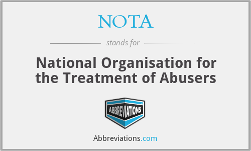 NOTA - National Organisation for the Treatment of Abusers