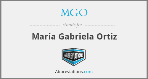 MGO - María Gabriela Ortiz