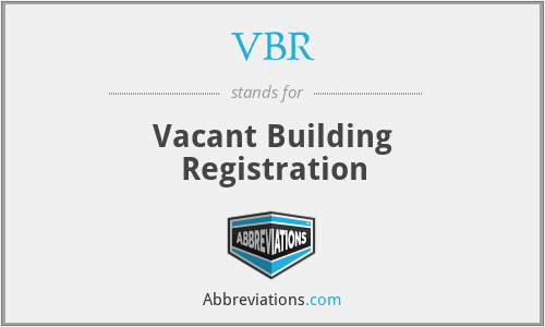 VBR - Vacant Building Registration