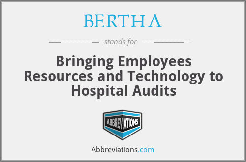 BERTHA - Bringing Employees Resources and Technology to Hospital Audits