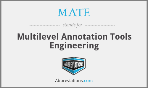 MATE - Multilevel Annotation Tools Engineering