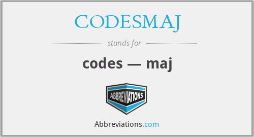 CODESMAJ - codes — maj