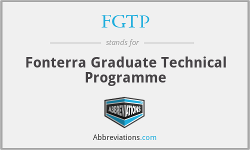 FGTP - Fonterra Graduate Technical Programme