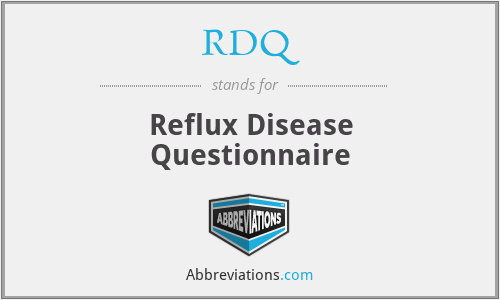 RDQ - Reflux Disease Questionnaire