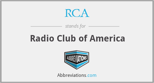 RCA - Radio Club of America