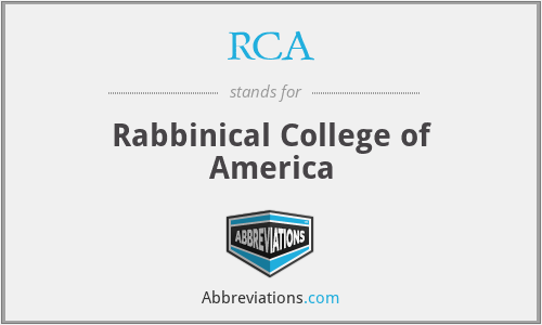 RCA - Rabbinical College of America