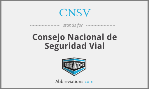 CNSV - Consejo Nacional de Seguridad Vial